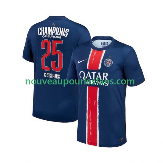 Maillot Paris Saint-Germain Champion Homme Tenue Domicile 2024-2025 Manche Courte