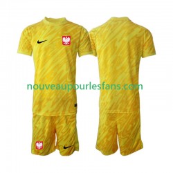 Maillot Pologne Gardien Enfant Tenue Domicile 2024 Manche Courte