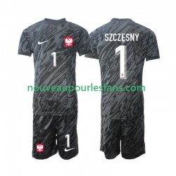 Maillot Pologne Szczesny 1 Gardien Enfant Tenue Extérieur 2024 Manche Courte