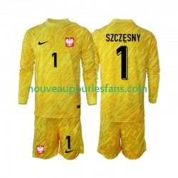 Maillot Pologne Szczesny 1 Gardien Enfant Tenue Domicile 2024 Manche Longue