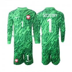 Maillot Pologne Szczesny 1 Gardien Enfant Tenue 3ème 2024 Manche Longue