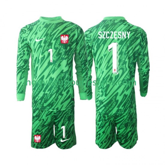 Maillot Pologne Szczesny 1 Gardien Enfant Tenue 3ème 2024 Manche Longue