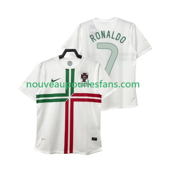 Maillot Portugal Cristiano Ronaldo 7 2012 Rétro Homme Tenue Extérieur Manche Courte
