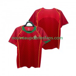 Maillot Portugal 2004 Rétro Homme Tenue Domicile Manche Courte