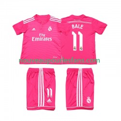 Maillot Real Madrid Bale 11 2014 2015 Rétro Enfant Tenue Extérieur Manche Courte