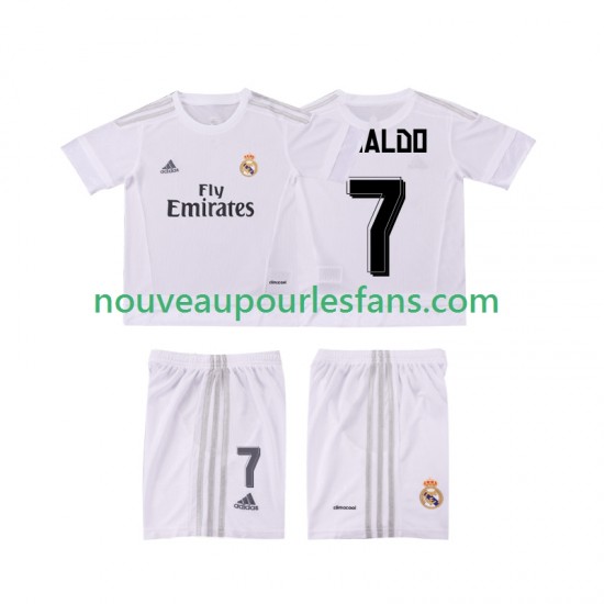 Maillot Real Madrid Cristiano Ronaldo 7 2015 2016 Rétro Enfant Tenue Domicile Manche Courte
