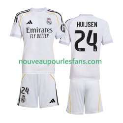 Maillot Real Madrid Huijsen 24 Enfant Tenue Domicile 2025-2026 Manche Courte