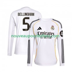 Maillot Real Madrid Jude Bellingham 5 Homme Tenue Domicile 2025-2026 Manche Longue