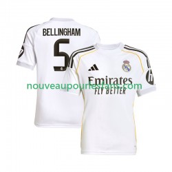 Maillot Real Madrid Jude Bellingham 5 Homme Tenue Domicile 2025-2026 Manche Courte