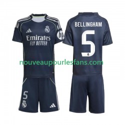 Maillot Real Madrid Jude Bellingham 5 Enfant Tenue Extérieur 2025-2026 Manche Courte