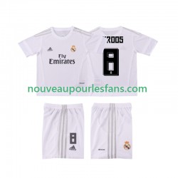 Maillot Real Madrid KROOS 8 2015 2016 Rétro Enfant Tenue Domicile Manche Courte