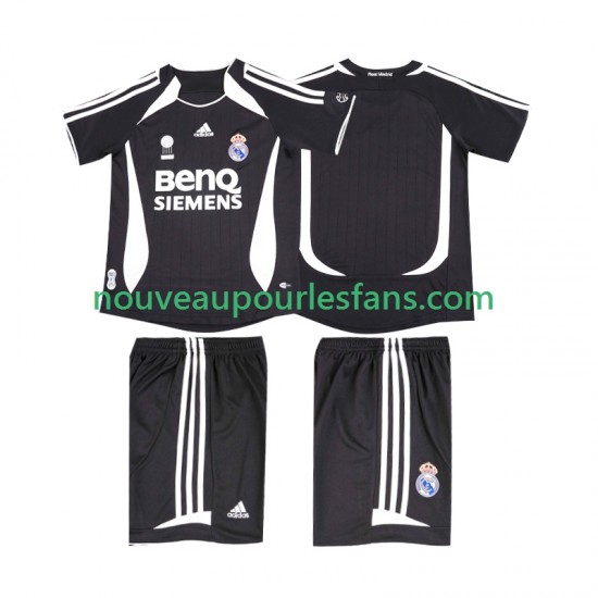 Maillot Real Madrid 2007 Rétro Enfant Tenue Extérieur 2006 Manche Courte