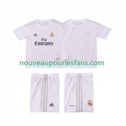 Maillot Real Madrid 2015 2016 Rétro Enfant Tenue Domicile Manche Courte