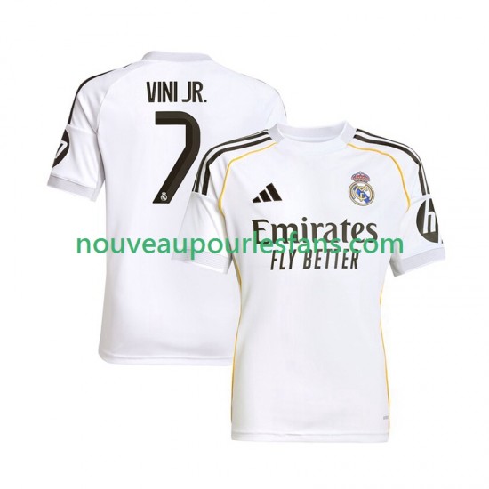 Maillot Real Madrid Vinicius Junior 7 Homme Tenue Domicile 2025-2026 Manche Courte