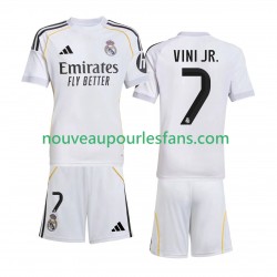 Maillot Real Madrid Vinicius Junior 7 Enfant Tenue Domicile 2025-2026 Manche Courte