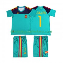 Maillot Espagne Casillas 1 Rétro Enfant Tenue Domicile 2010 Manche Courte