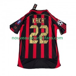 Maillot AC Milan KAKA 8 2007 Rétro Homme Tenue Domicile 2006 Manche Courte
