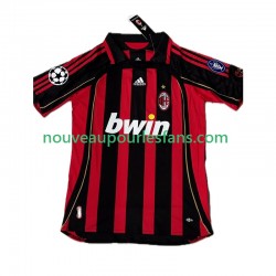 Maillot AC Milan KAKA 8 2007 Rétro Homme Tenue Domicile 2006 Manche Courte