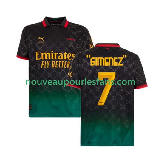 Maillot AC Milan Santiago Gimenez 7 Homme Tenue 4ème 2024-2025 Manche Courte