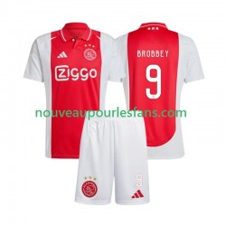 Maillot Ajax Amsterdam Brian Brobbey 9 Enfant Tenue Domicile 2024-2025 Manche Courte