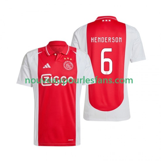 Maillot Ajax Amsterdam Henderson 6 Homme Tenue Domicile 2024-2025 Manche Courte