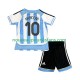 Maillot Argentine Maradona 10 Rétro Enfant Tenue Domicile 2006 Manche Courte