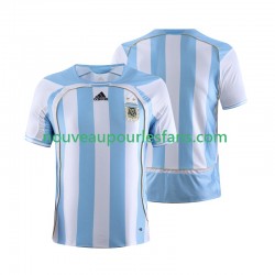 Maillot Argentine Rétro Homme Tenue Domicile 2006 Manche Courte