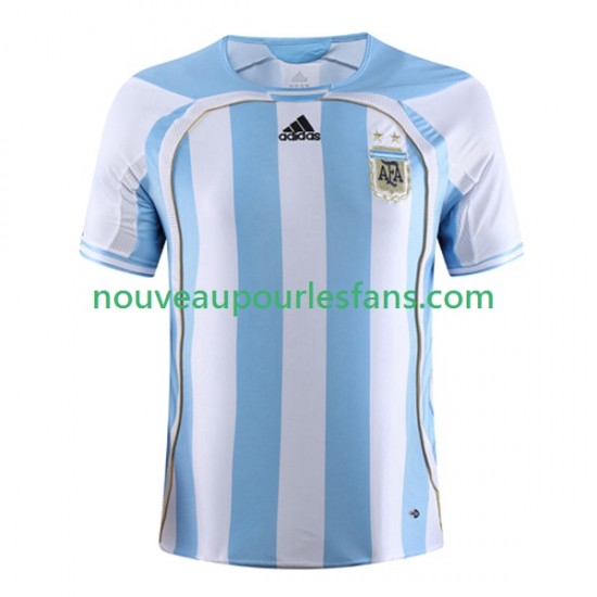 Maillot Argentine Rétro Homme Tenue Domicile 2006 Manche Courte