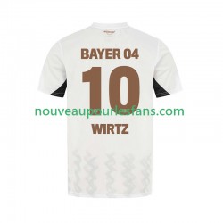 Maillot Bayer 04 Leverkusen Florian Wirtz 10 Homme Tenue Extérieur 2024-2025 Manche Courte