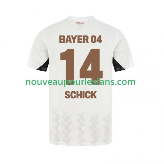 Maillot Bayer 04 Leverkusen Patrik Schick 14 Homme Tenue Extérieur 2024-2025 Manche Courte
