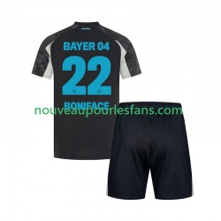 Maillot Bayer 04 Leverkusen Victor Boniface 22 Enfant Tenue 3ème 2024-2025 Manche Courte