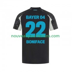 Maillot Bayer 04 Leverkusen Victor Boniface 22 Homme Tenue 3ème 2024-2025 Manche Courte