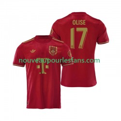 Maillot Bayern Munich 125th Anniversary Michael Olise 17 Red Homme Tenue Domicile 2024-2025 Manche Courte