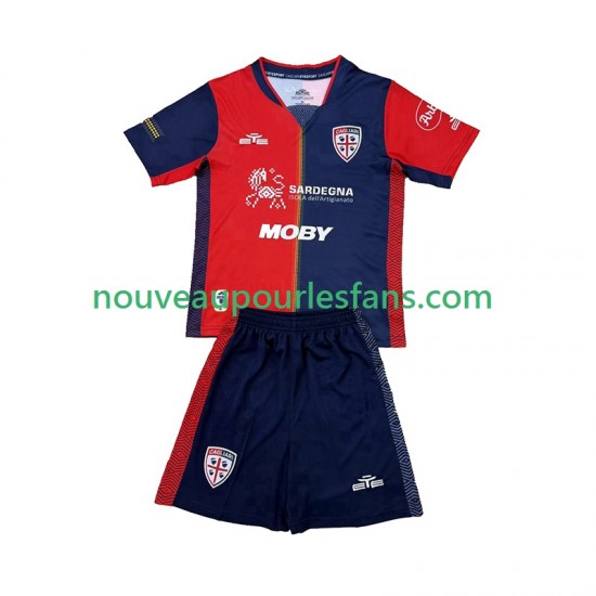 Maillot Cagliari Enfant Tenue Domicile 2024-2025 Manche Courte