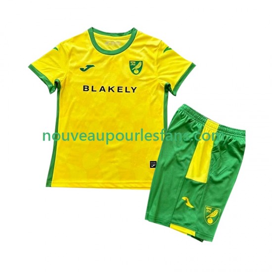 Maillot Norwich City Enfant Tenue Domicile 2024-2025 Manche Courte