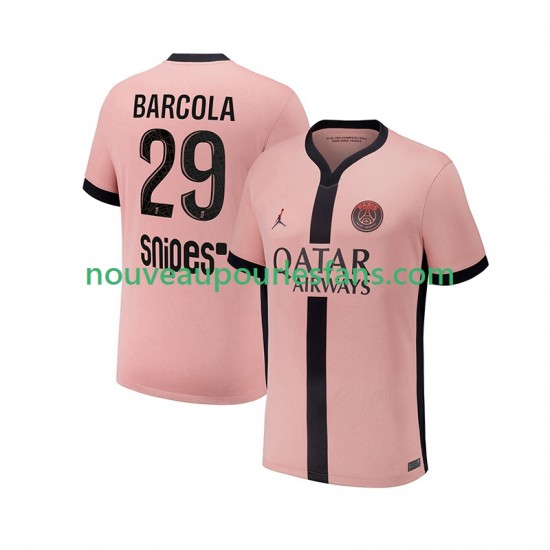 Maillot Paris Saint-Germain Bradley Barcola 29 Homme Tenue 3ème 2024-2025 Manche Courte