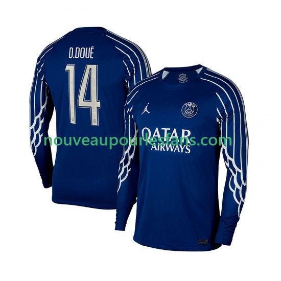 Maillot Paris Saint-Germain Desire Doue 14 Homme Tenue 4ème 2024-2025 Manche Longue