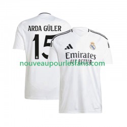 Maillot Real Madrid ARDA GuLER 15 Homme Tenue Domicile 2024-2025 Manche Courte