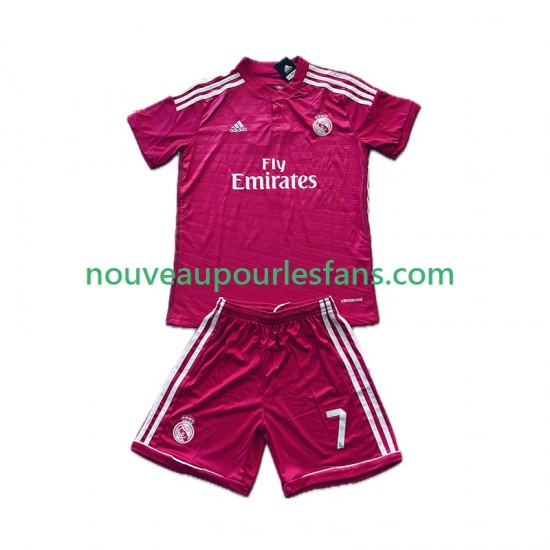 Maillot Real Madrid Cristiano Ronaldo 7 2014 2015 Rétro Enfant Tenue Extérieur Manche Courte