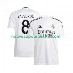 Maillot Real Madrid Federico Valverde 8 Homme Tenue Domicile 2024-2025 Manche Courte