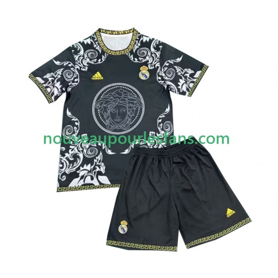Maillot Real Madrid Versace Black Edition Enfant Tenue Domicile 2024-2025 Manche Courte