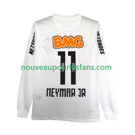 Maillot Santos FC Neymar JR 11 2012 Rétro Homme Tenue Domicile 2011 Manche Longue