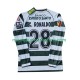 Maillot Sporting CP Cristiano Ronaldo 28 2001 2003 Rétro Homme Tenue Domicile Manche Longue