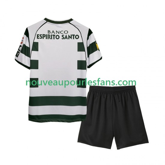 Maillot Sporting CP 2001 2003 Rétro Enfant Tenue Domicile Manche Courte