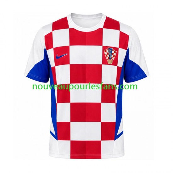 Maillot Croatie Rétro Homme Tenue Domicile 2002 Manche Courte