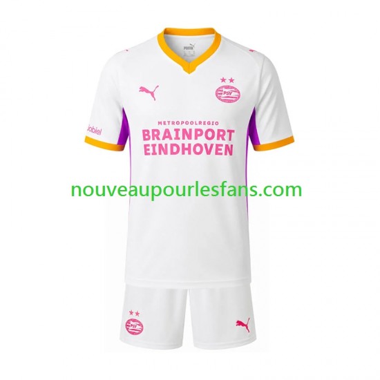 Maillot PSV Eindhoven Enfant Tenue Extérieur 2026-2027 Manche Courte