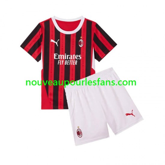 Maillot AC Milan Enfant Tenue Domicile 2024-2025 Manche Courte