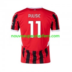 Maillot AC Milan Pulisic 11 Homme Tenue Domicile 2024-2025 Manche Courte