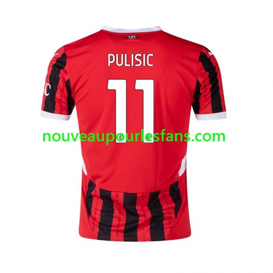 Maillot AC Milan Pulisic 11 Homme Tenue Domicile 2024-2025 Manche Courte