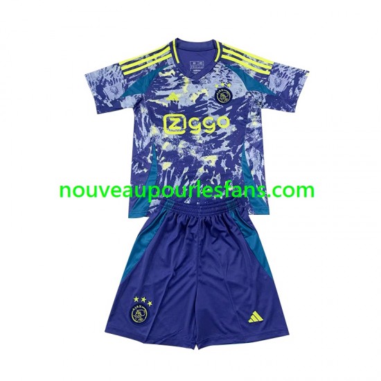 Maillot Ajax Amsterdam Enfant Tenue Extérieur 2024-2025 Manche Courte